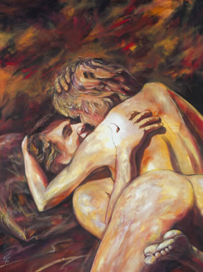 <strong>Embracing the Beloved</strong><br />60" x 48" | <a href="https://sparstreet.com/embracing-the-beloved-2/">Learn More About This Painting</a>