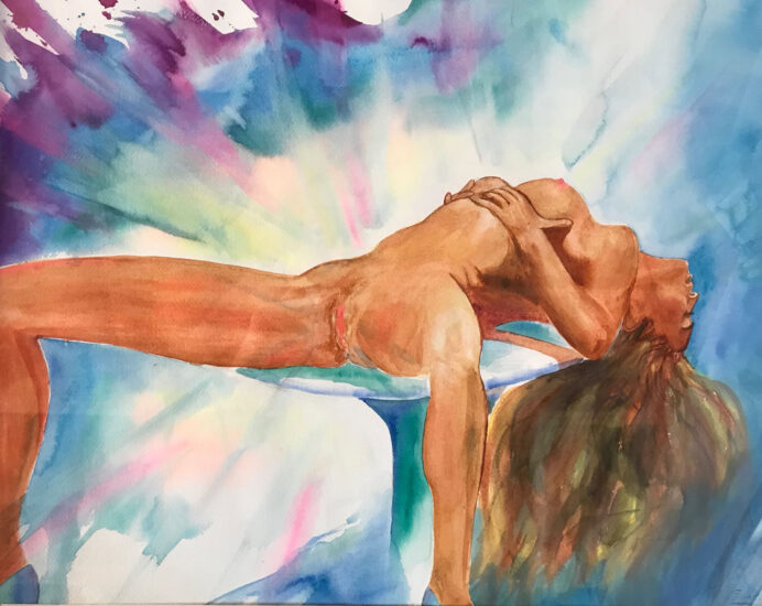 <strong>Fully Surrendered</strong><br />36" x 12" | Acrylic | 2001 | <a href="https://sparstreet.com/fully-surrendered/">Learn More About This Painting</a>