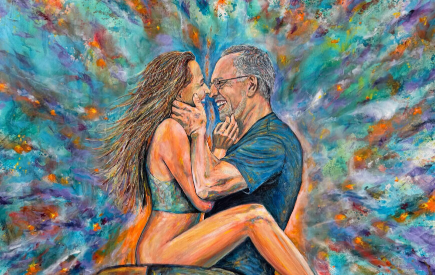 <strong>Giving Everything. Holding Nothing Back</strong><br />60" x 84" | <a href="https://sparstreet.com/giving-everything-holding-nothing-back-2/">Learn More About This Painting</a>