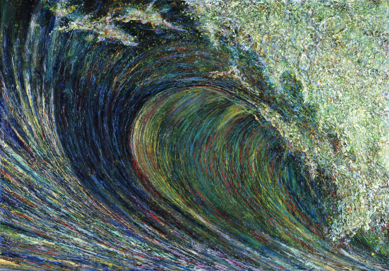 <strong>Kaimana</strong><br />67" x 96" | Acrylic | <a href="https://sparstreet.com/kai-mana/">Learn More About This Painting</a>