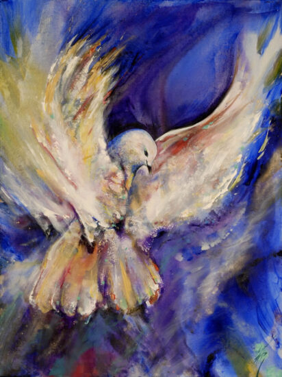 <strong>Mattie's Spirit</strong><br />60" x 48" | Acrylic | <a href="https://sparstreet.com/matties-spirit-2/">Learn More About This Painting</a>