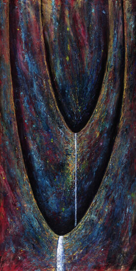 <strong>Sacred Pools</strong><br />72" x 36" | Acrylic | <a href="https://sparstreet.com/sacred-pools/">Learn More About This Painting</a>