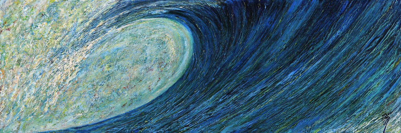 <strong>The Sweet Curl</strong><br />15" x 60" | Acrylic | <a href="https://sparstreet.com/the-sweet-curl/">Learn More About This Painting</a>