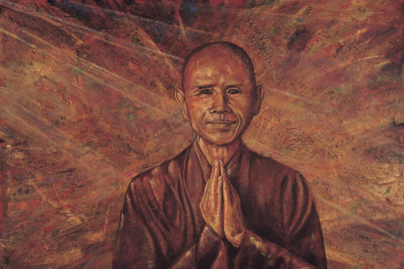 <strong>Thich Nhat Hanh</strong><br />48" x 60" | <a href="https://sparstreet.com/thich-nhat-hanh-2/">Learn More About This Painting</a>