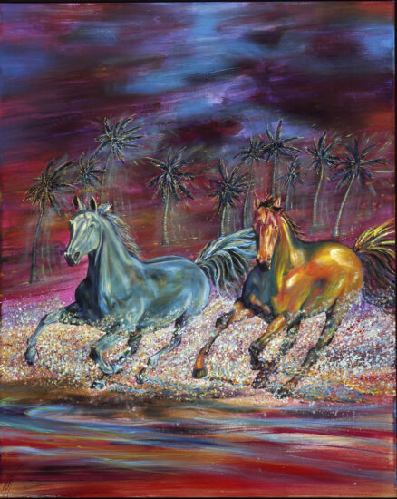 <strong>Wild Heart</strong><br />60" x 48" | Acrylic | <a href="https://sparstreet.com/wild-heart-2/">Learn More About This Painting</a>